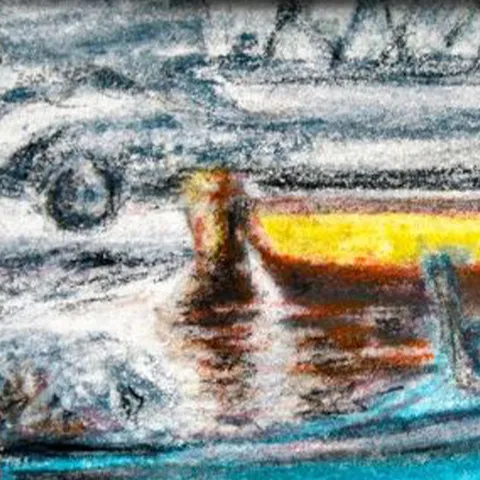 Détail — Barques bleues d’Alexandrie