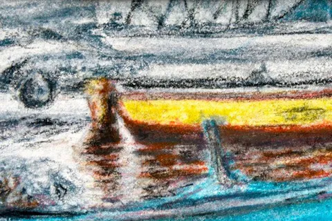 Détail — Barques bleues d’Alexandrie