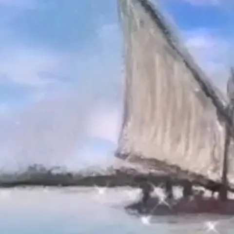 Détail — Une voile sur l’émeraude