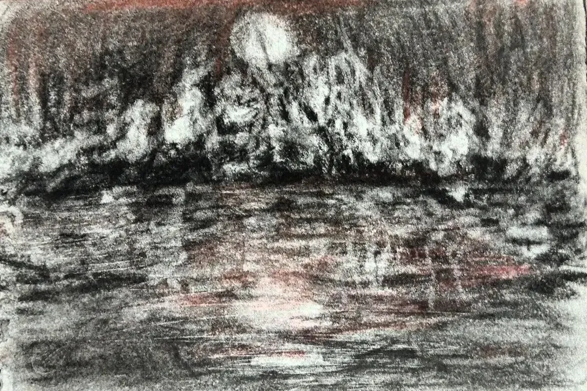 Lune sur l’eau noire