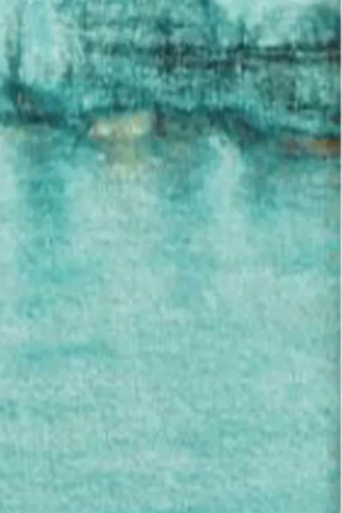 Détail — Mâts dans la brume turquoise