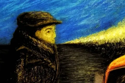 Détail — L’attente sous le ciel jaune