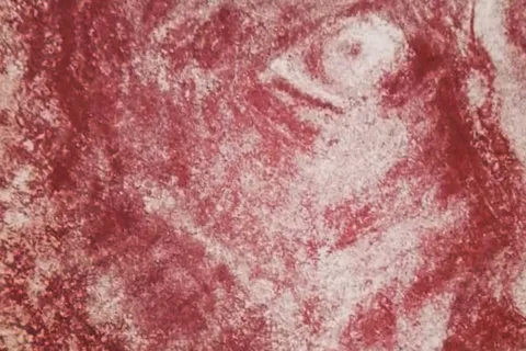 Détail — Visage de sanguine