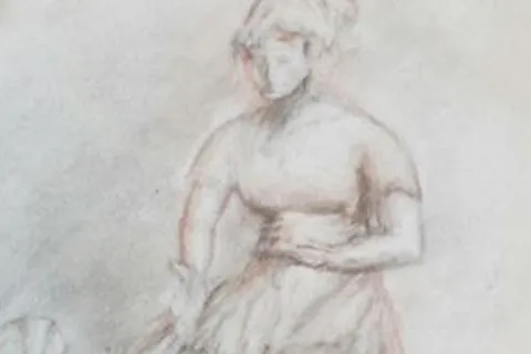 Détail — Aux pieds de sa mère