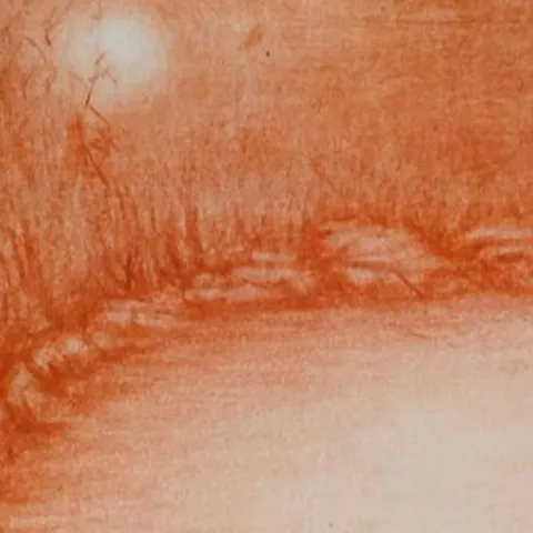 Détail — Lac au soleil de cuivre