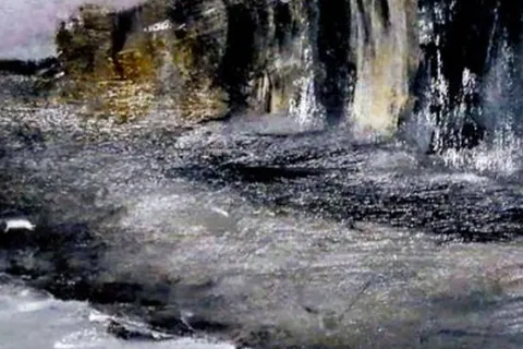 Détail — Falaises sous l’orage