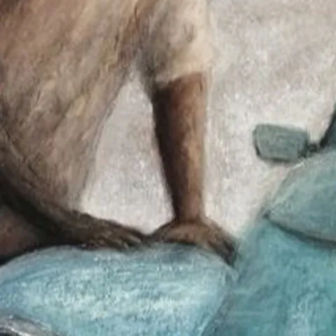 Détail — L’homme à la voiture bleue