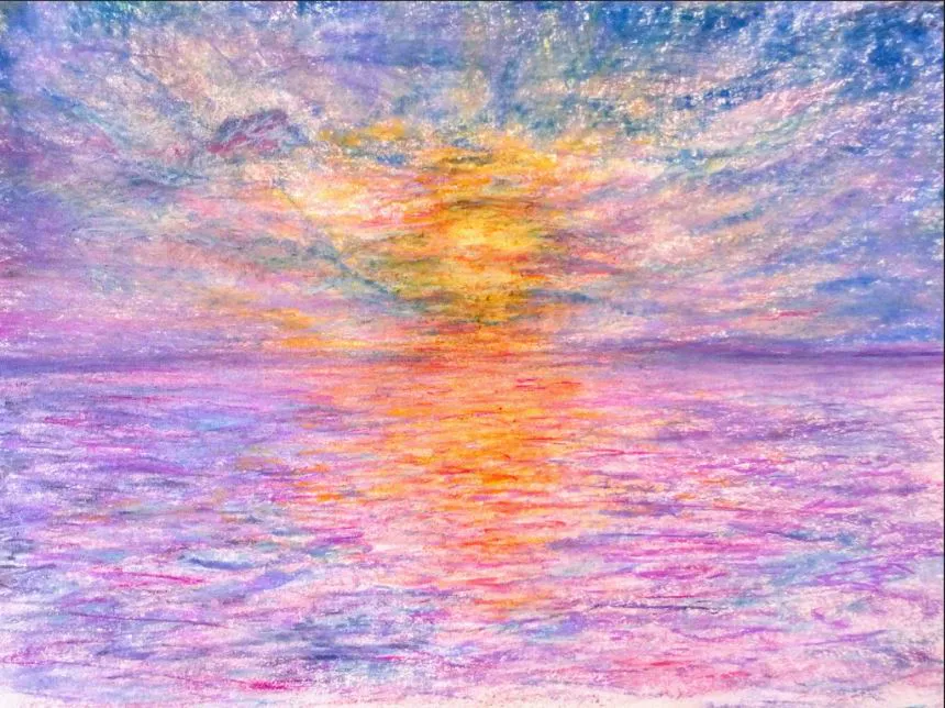 Le soleil se noie en rose