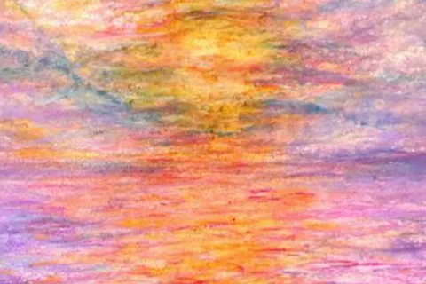 Détail — Le soleil se noie en rose