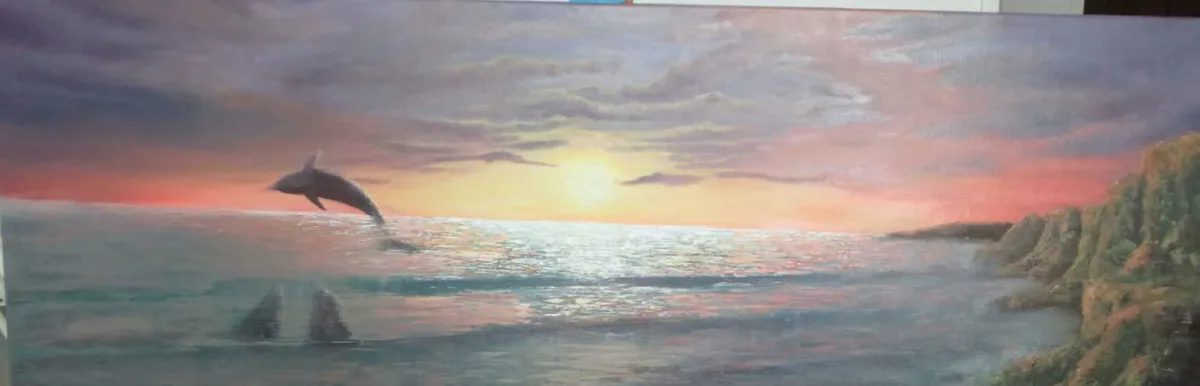 Dauphin au crépuscule