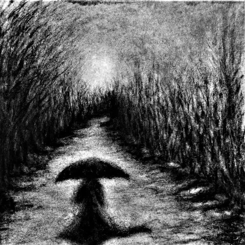 Seule sous la pluie