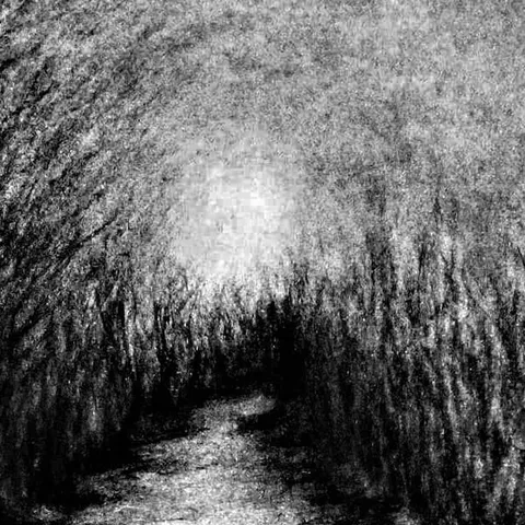 Détail — Seule sous la pluie