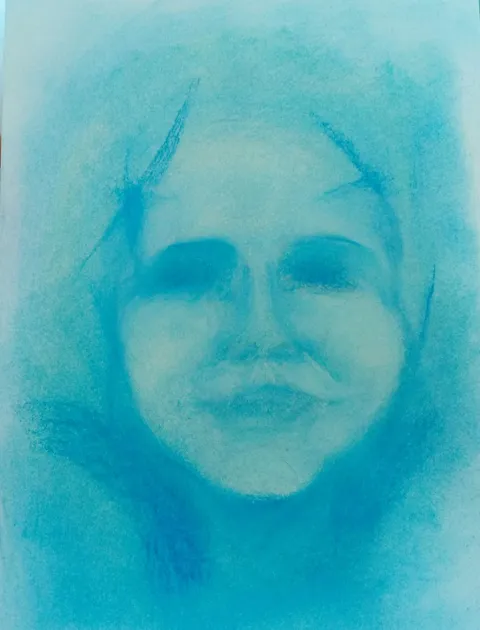 Détail — Femme d’azur