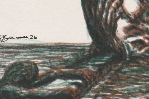 Détail — Tête tournée vers la mer