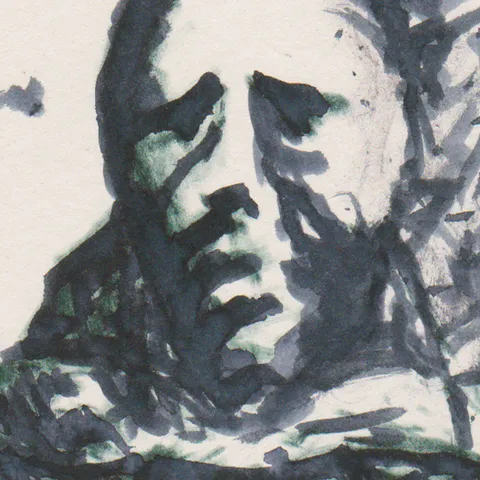 Détail — Visage dans la tourmente