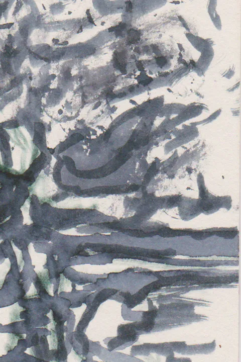 Détail — Visage dans la tourmente