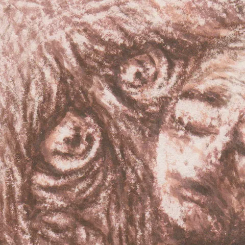 Détail — Tendresse de sanguine