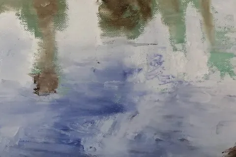 Détail — Reflets d’une rivière tranquille