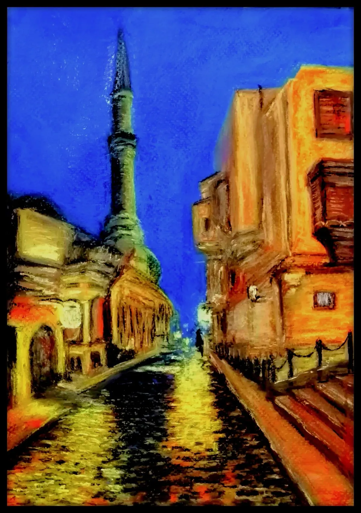 La rue du minaret, la nuit