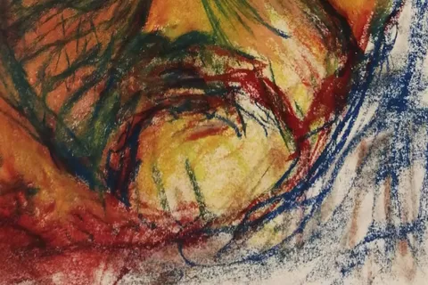 Détail — Masque de feu