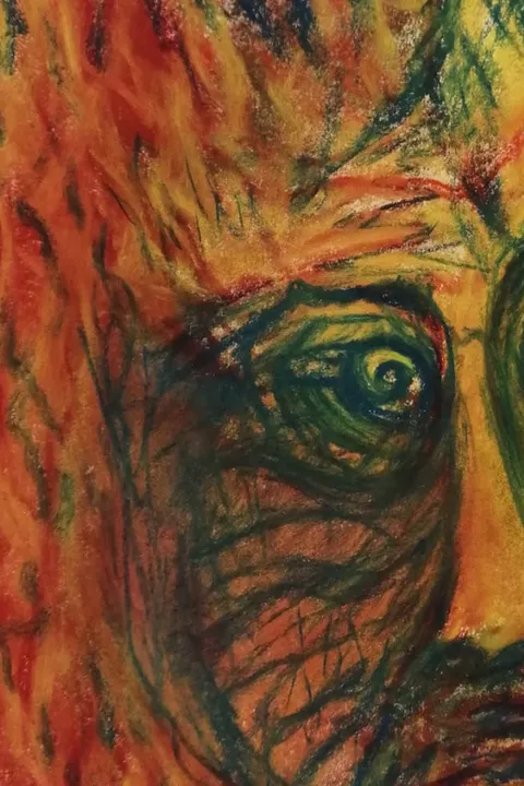 Détail — Masque de feu